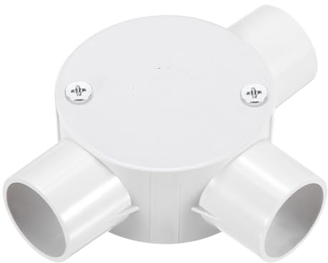 QUARKZMAN PVC Leerrohrdose Verteilerdose 3-Wege 25mm mit Abdeckung, M4 Schrauben für Hausleitung Elektrische Leerrohr Elektronik Projekte