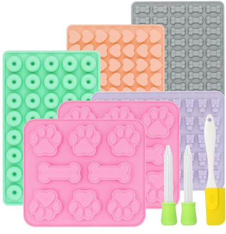 alwaiiz 9 Stück Backmatte Hundekekse, Silikon Backmatten für Hundeleckerlies, Hundekekse Backform für DIY Hundekekse, Schokolade, Süßigkeiten