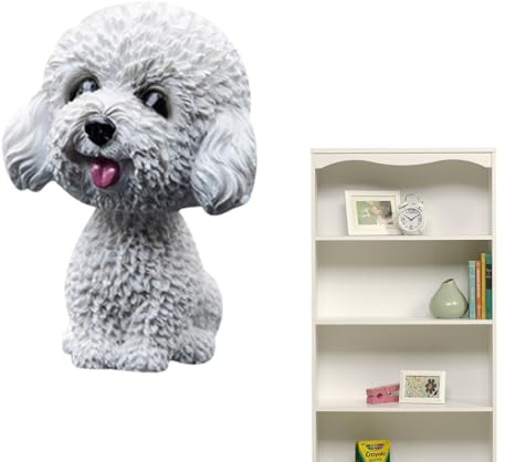 Cute Nodding Dogs For Car Dashboard, Resin Dog Bobble Head Doll Ornaments Car Interior Interior Dashboard Decoration, Simulation Shaking Head Puppy For Vehicle Desk Tabletop Decor Baby Kids