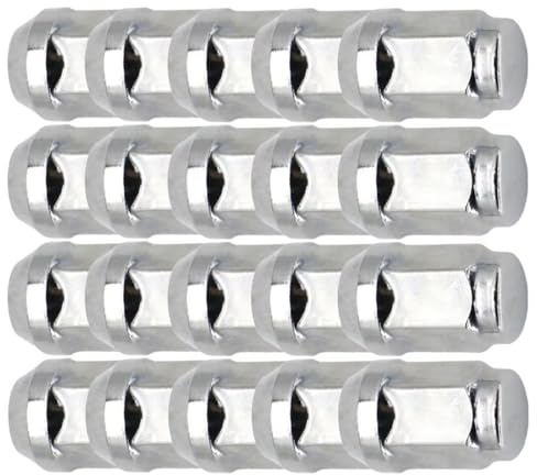HBIS Compatible avec Ford pour Edge 2006 2007 2008 2009 2010 2011 2012 2013 2014 20X Écrous De Roue en Acier De Voiture 1/2-20 Boulons Coniques À 60 Degrés Pièces De 32 Mm Goujon de Roue vis