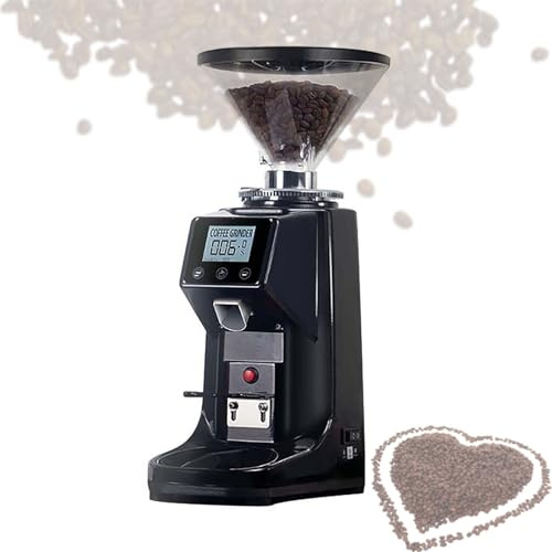 ALSUP Molinillo De Café Eléctrico Profesional, 200W Máquina Cocina Automática, Expreso Comercial, 19 Ajustes Black-500ml