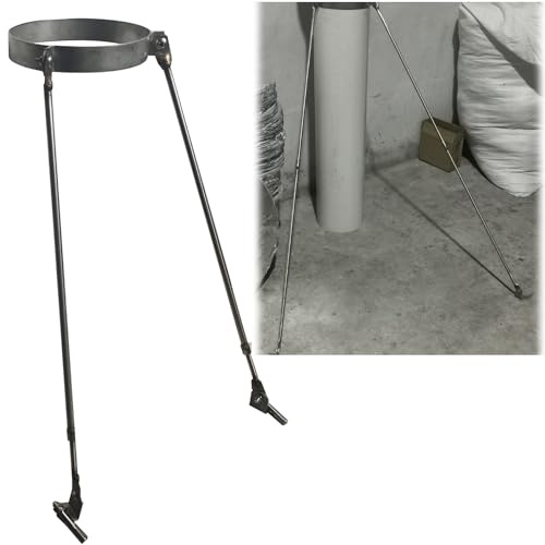 Chimney Pipe Rack Support for Roof/Wall/Floor, Stable Pipe Support Bracket for Windproof, Stainless Steel Material & High-Temperature Resistant(Dia 185mm (7.3in))