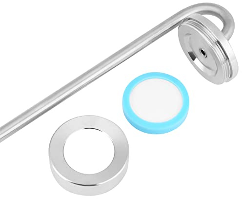 KIMISS CO2-Diffusor Edelstahl, Stahlabzug Blasenschalter Kohlendioxid-Atomiser für Luftpumpenzubehör mit U-Form-Tingrohr Aquariumpflanzen Wassergras Fischtankpflanze (L Yaguang große Tasse 350)