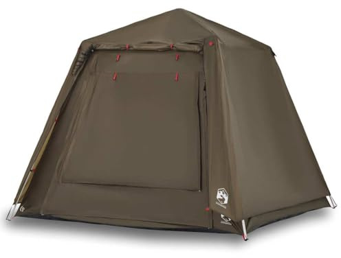 Fisketält för 4 personer, olivgrönt med quick release, vattentätt campingtält med robusta stänger, andas, vindtätt och med e-anslutning för utomhusbruk, vandring, festival och strand