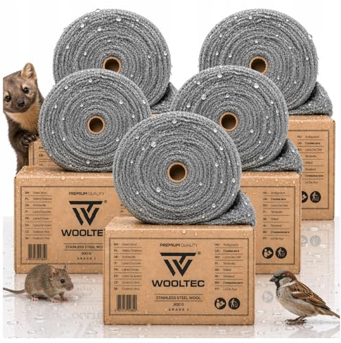 Edelstahlwolle 1kg Grad 1 – Nagerstop gegen Mäuse Ratten Marder WOOLTEC | Rostfreie Barriere für feuchte Bereiche und Außenanwendungen