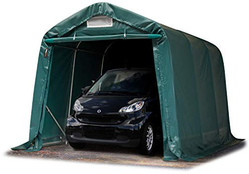 Garagenzelt Carport 2,4 x 3,6 m in dunkelgrün Unterstand Lagerzelt PVC 800 N Plane und Stabiler Stahlrohrkonstruktion