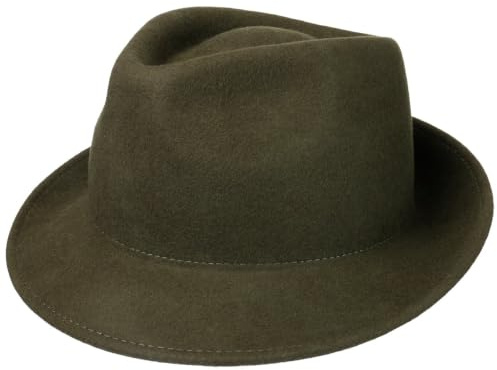 Lipodo Trilby Hut aus Wollfilz Herrenhut Made in Italy Herbst Winter
