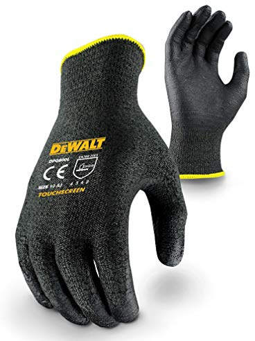 DeWalt Unisex DPG800L Work Gloves, Black, Size 10 (Pack of 2) EU