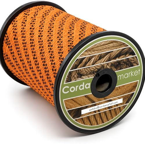 Cordamarket 8 mm Seil, Erwachsene, Unisex, Neonorange, 50 m