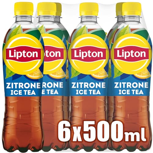 LIPTON ICE TEA Zitrone, Eistee mit Zitronen Geschmack EINWEG (6 x 0.5 l)