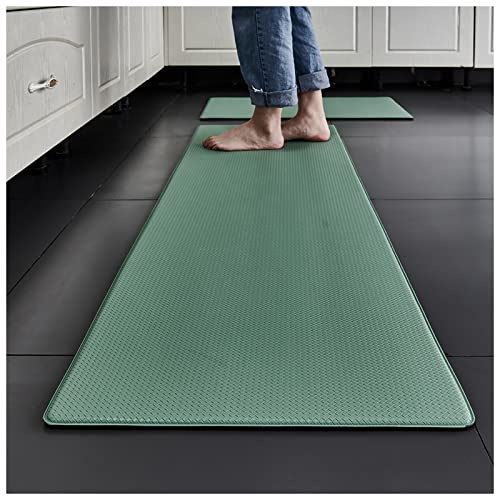 Cushioned Anti-Fatigue Mat, Non-Skid Waterproof Wipeable Thickened Comfort Standing Foam Mat - For Kitchen, Floor, Home, Office, Sink, Laundry (Size:45cm × 75cm, Color:Green)