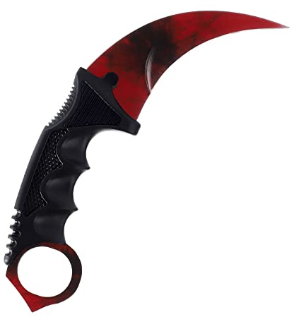 Milaloko Red Karambit Trainer Knife Without Cutting Edge Karambit Practice Training Knife with Sheath for Beginner 100% Safe Trainer Tool