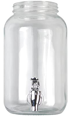 YöL 3L Glass Drink Dispenser Tap Summer Home Outdoor Picnic BBQ Cocktail Party