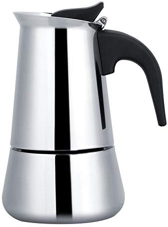 Caffettiera a induzione, in acciaio inox, adatta per tutti i tipi di piani cottura, 450 ml (300 ml)