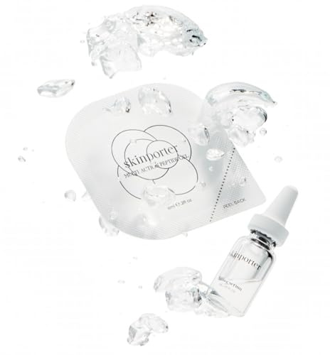 skinporter Korean Skincare Face Mask Kit │ Visible Skin Lifting, Tightening, Brightening & Pore Minimising in 30 Minutes │ Collagen Boosting Peptide Gel & Anti-Ageing Lifting Serum │ Travel Size