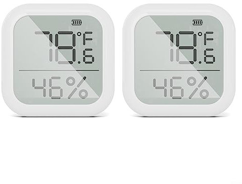pour ZigBee Lot de 2 thermomètres hygromètres intelligents avec contrôle de la température et de l'humidité