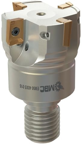 Einschraubfräser 90° CNC Messerkopf Modular MBC Fräskopf Wendeplattenfräser für APKT1003 Wendeplatten, Präzisionsfräskopf (25 mm - Z=3 - M12)