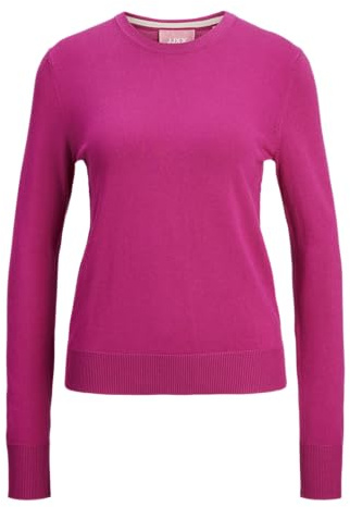 JJXX JXCARA Comfy Crew Neck Knit SN, Rojo Fucsia. Detalle: /Fog, M
