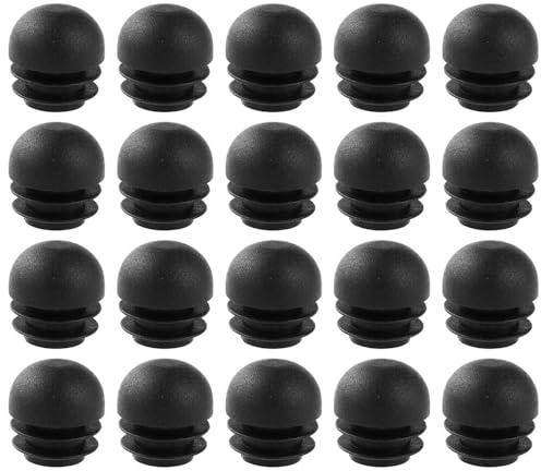 20 tappi terminali rotondi, 25 mm, inserti in plastica per gambe di sedie, inserti a cupola per gambe di mobili