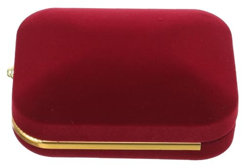 SAFIGLE Velours Schmuckkästchen Mit Deckel Dekorative Schmuckbox Für Halsketten Ringe Und Ohrringe Tragbarer Aufbewahrungskasten Stilvoller Schmuck Organizer Für Hochzeit Und Valentinstag