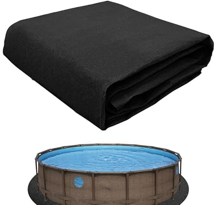 Pool Liner Pad Round Pool Liners For Above Ground Pools Water-Absorbent Felt Mat Non-Slip Underlay Pool Mat Effectively Prevents Puncture Extend Liner Life Hot Tub Mat Outdoor Pool Accessories (4M)