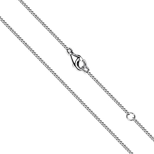 OSTAN Panzerkette Kette Damen Silber 925 Ohne Anhänger Wasserfest Antioxidation Breite:1.4 mm, Länge:40cm-75cm