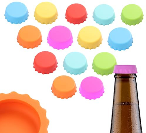 YAODHAOD Tapón para botellas de cerveza, 14 unidades para cierre de cerveza, tapón de silicona, tapón reutilizable para botellas de cerveza