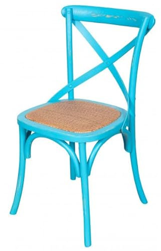 Biscottini Esszimmerstuhl, Holz, 88 x 52 x 48 cm – Rattanstuhl, Esszimmer und Küchenstuhl – Bistrostuhl aus Holz – Bistrostuhl