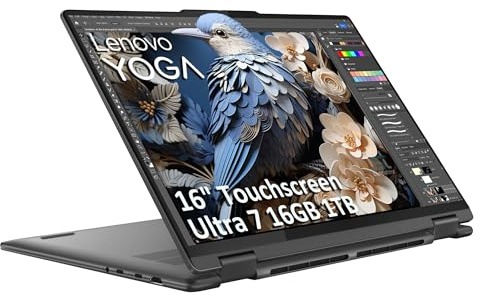 Lenovo Yoga 7 7i 2-in-1 Laptop (16 FHD+ Touchscreen, AMD Ryzen 7 8840HS (Beat i7-1355U), 16GB RAM, 1TB SSD), AI PC, Backlit Keyboard, Fingerprint, FHD IR Webcam, WiFi 6E, Win 11 Home, Arctic Gray