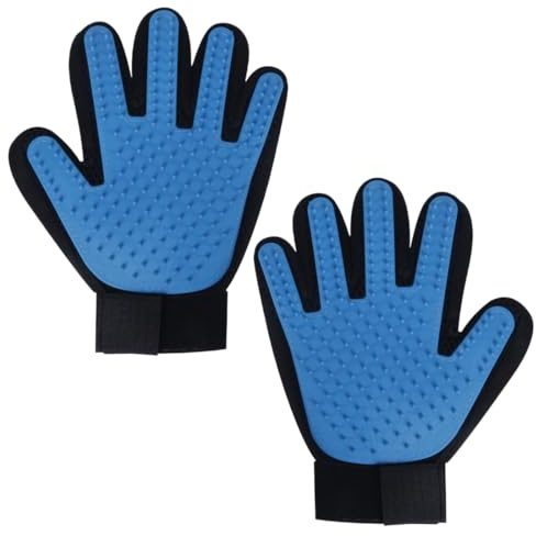 1 Paar Tierhaarentferner Handschuh, Fellpflegehandschuh Tierhaarentferner Bürste Massage Fellpflege Grooming Glove, Sanfte Fellpflegehandschuh