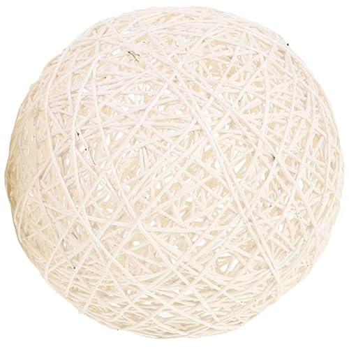 BESPORTBLE Pantalla de ratán para lámpara colgante y lámpara de mesa, cesta tejida en color vintage, ideal para decoración de dormitorio y como pantalla de repuesto para araña