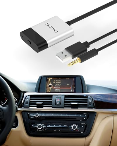 CHOOCL Bluetooth-adapter med Y-kabel för BMW-USB och AUX-port Bluetooth-mottagare kompatibel med CIC/CCC-system – högkvalitativt aptX-HD-ljud