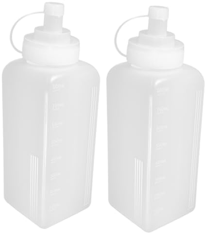 MOTHNUR Paquete De 2 Botellas Flexibles De Plástico De Boca Ancha 800 Ml Tapa Antigoteo, Dispensadores Para Ketchup, Mostaza y Salsa, Ideales Para Cocina, Barbacoa y Camping