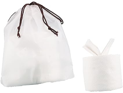HONITANO 2piezas Toallas de Algodón Cuidado Facial por Bolsa Toallitas Extraíbles para Limpieza Cosmética y Secado el Baño