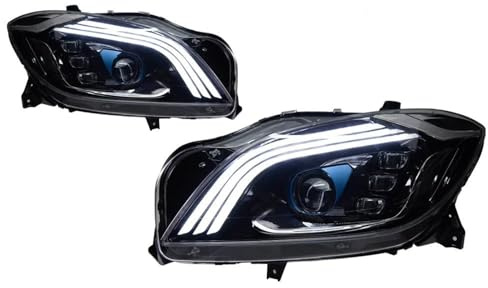 Faro Proiettore Fanale Anteriore Per Benz W164 ML Fari A LED 2012-2015 Fari ML350 ML500 Fari Per Auto DRL Indicatori Di Direzione Abbaglianti Tutte Le Lenti Del Proiettore A LED Faro Principale