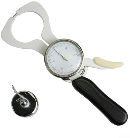 Skinfold Body Fat Caliper, with 0-60mm Range Constant Pressure Measurement Tool for BMI and Health Monitoring