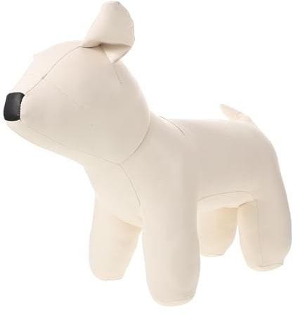 Alasum Hunde Schaufensterpuppe aus Leicht zu Reinigendem Leder 42X29X14,5cm Realistisches Modell für Haustierkleidung Robuster Kleiderständer mit Stabilem Sockel für Hundebekleidung im