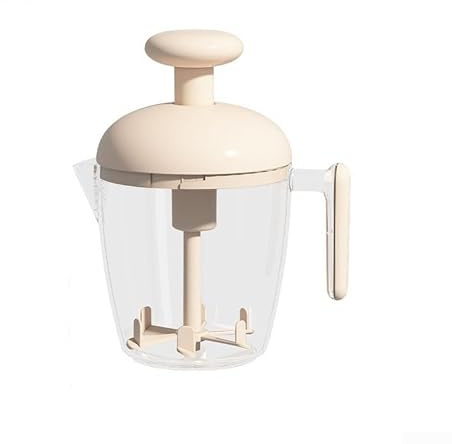 Frullino manuale compatto con design ergonomico e filtro a rete integrato per una miscelazione facile e fluida di uova e latte (bianco)