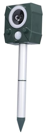 Nosqew Répulsif Solaire pour Animaux, Dispositif Intelligent de Lutte Antiparasitaire Ultrasonique, pour Jardin, Cour, Ferme, Utilisation Extérieure, Matériau ABS