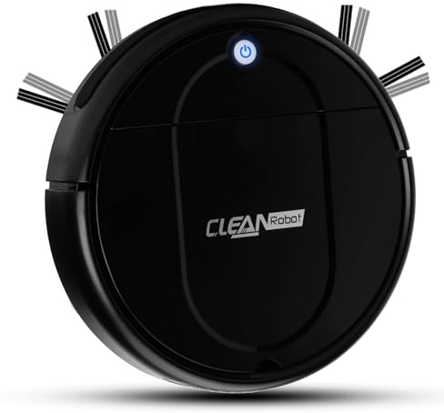 Robot Aspirador,Robot Aspirador fregador 3 en 1,autonomía de 150 Minutos,Ideal para pelos de Animales y Suelos Duros-Blanco -