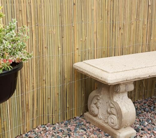 Real Bamboo Slat Fencing Screening Roll for Garden Privacy Outdoor - 4m x 1.8m