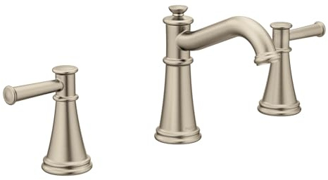 Moen T6405BN Belfield Two-Handle Widespread Bathroom Faucet, Brushed Nickel
