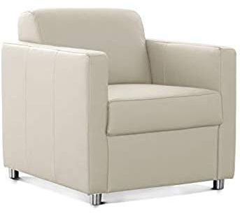 CAVADORE Corianne Sessel, mit Federkern, Ledersessel Design, 78 x 80 x 83, Echtleder: weiß