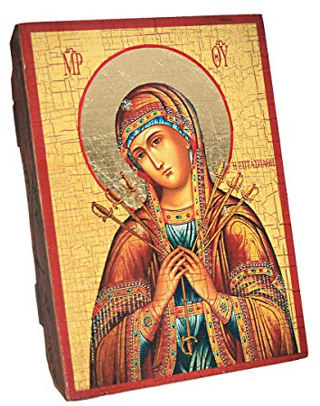 NKlaus Ikone griechische ikonen christliche Ikone, 16x 12,5x 2,7cm, 1 Stück