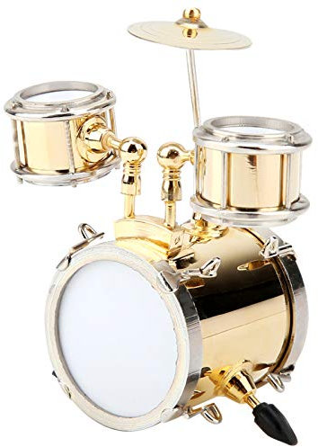 Mini Drum Set, Miniatur Schlagzeuger Ornament Miniatur Instrument Modelle Dollhouse Mini Instrument Ornament Home Decor OrnamenteOrnamente
