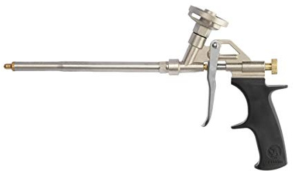 INTERTOOL Foam Gun, Expanding PU Applicator, Professional Metal Body, Spray Dispensing Caulk Application, Insulating, Sealing, Filling PT-0603