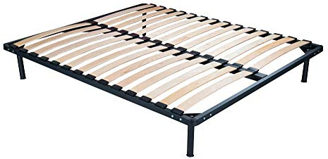 EVERGREENWEB Lattenrost 160x200 cm, Komplett Zerlegbar, Orthopädischer Bettrahmen Mit Holzdauben, Verstärktem Stahlunterbau, Bettgestell Einzubauen