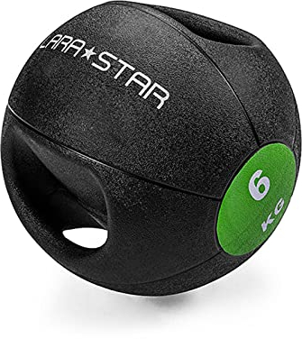 Medizinbälle Hua Agiles Balancetraining Medizinball 6kg, Elastischer Gummiball Mit Doppelgriff, Männer Und Frauen Muskelkrafttraining Schwerkraftball, Anti-Rutsch Und Tropfen