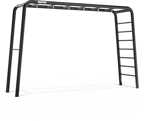 BERG Playbase Large Spielplatz für Garten, Für die ganzen Familie, Klettergerüst für Garten, Fußballtor, Basketballtor, Klettergerüst, Fitness, Kletterwand, Metall