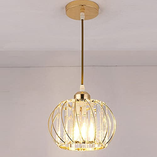 Mengjay Kristall Deckenleuchte Pendelleuchten, moderne runde Deckeneinbauleuchte, Esszimmer, Schlafzimmer, Küche, Korridor, Hängelampe, Kunstdekoration, E27 Lampenfassung (B)